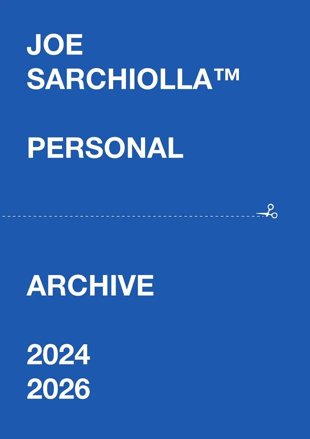 Copertina dello sketchbook personale di Joe Sarchiolla
